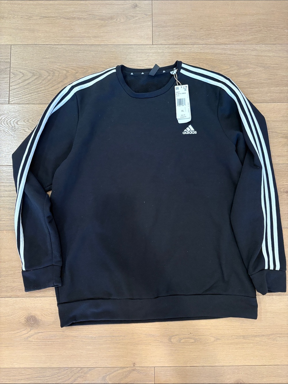 Adidas men’s black crewneck